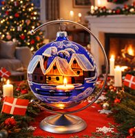 håndlavet julekugle glas med lys